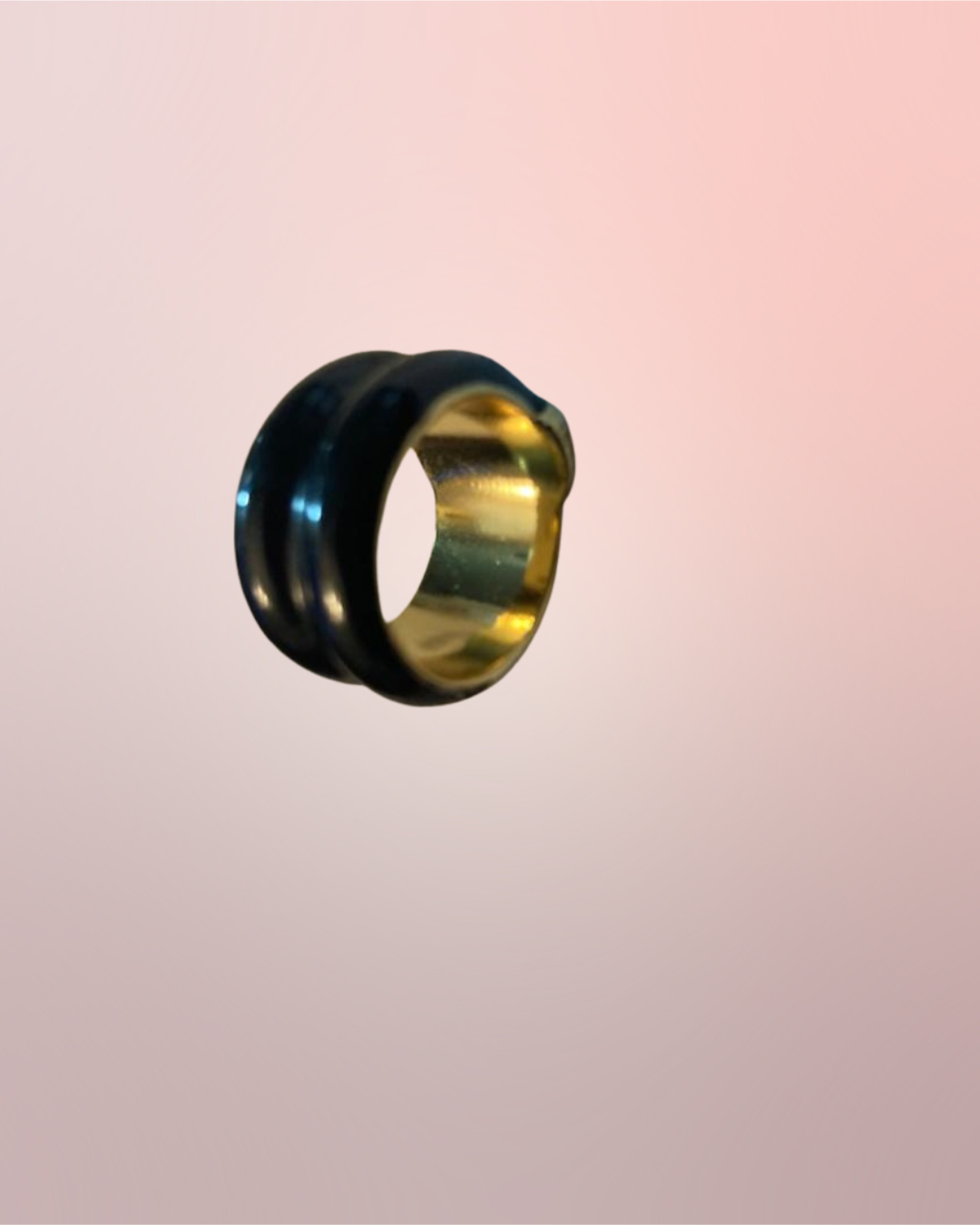 French Enamel & Aventurine Crown Ring Duo