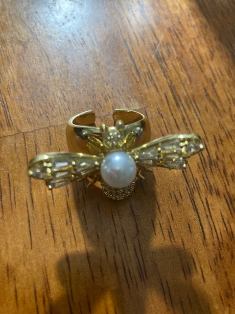 Far Fetched Gems SLP-Bee Ring-Copper and Gold Plated - Adults