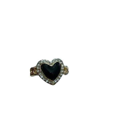 Far Fetched Gems-Heart Ring-Diamond Inlaid Design-Multiple Colors