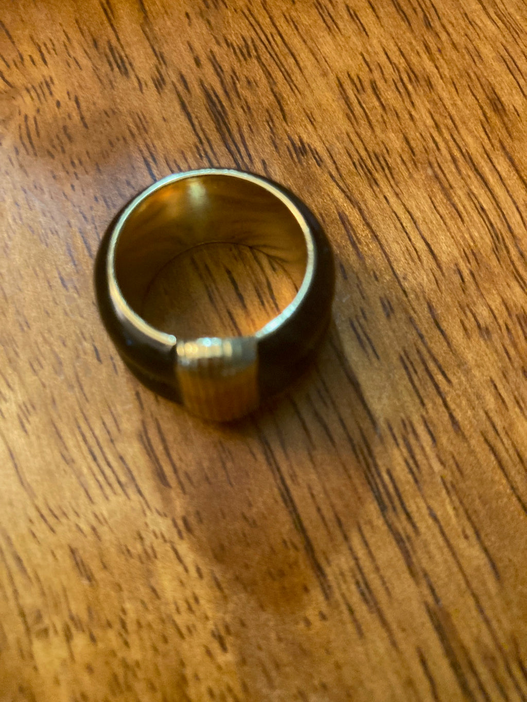 Far Fetched Gems by SLP-Adults-French-Style Gold-Plated and Black Ring