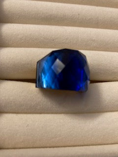 Far Fetched Gems SLP-Punk Style Ring-Stainless Steel-Glass-Gold