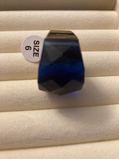 Far Fetched Gems SLP-Punk Style Ring-Stainless Steel-Glass-Gold