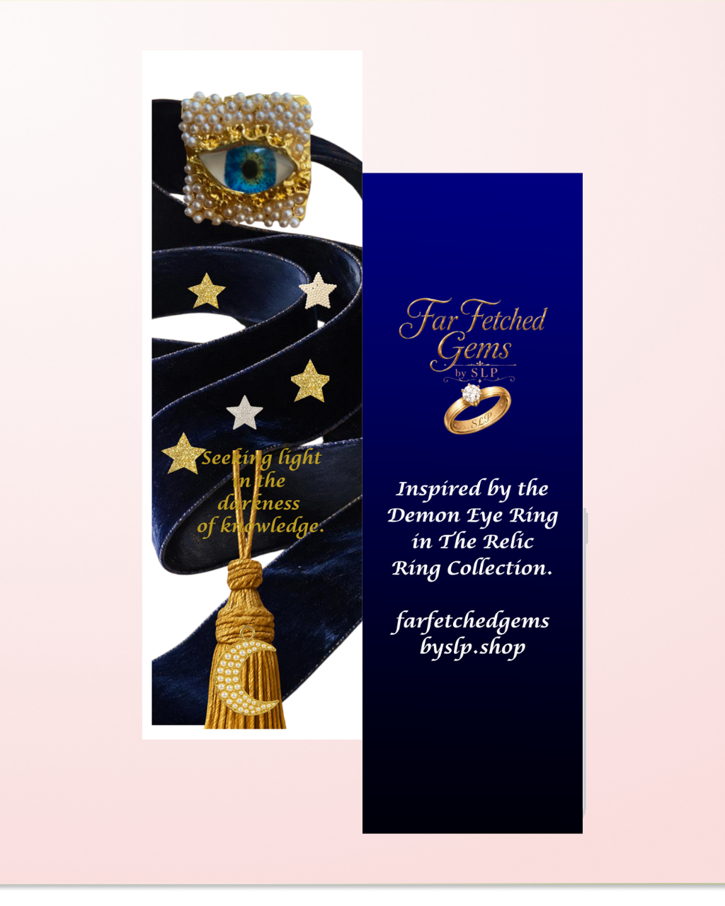 Demon Eye Gothic Bookmark — The Celestial Gaze | Digital Download