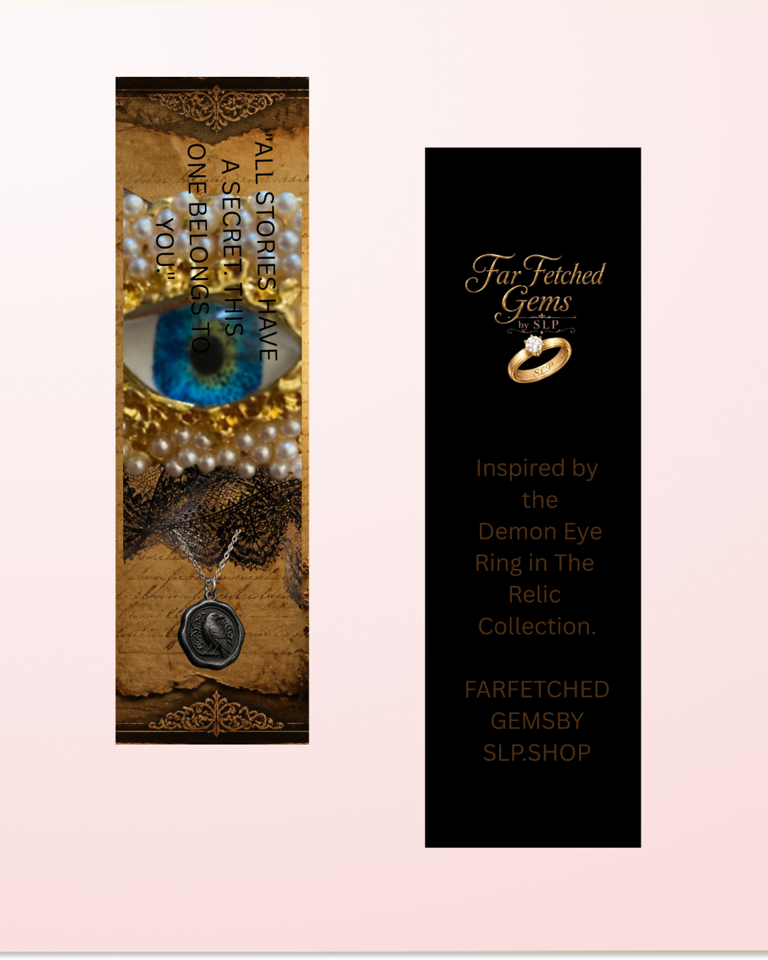Demon Eye Gothic Bookmark — The Victorian Mystery | Digital Download