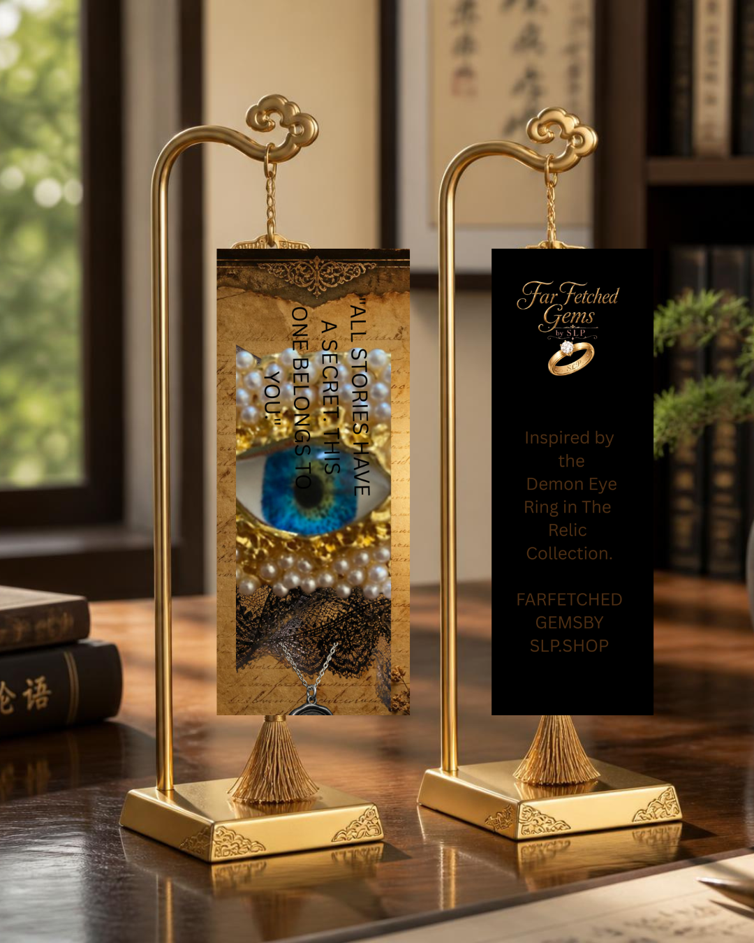 Demon Eye Gothic Bookmark — The Victorian Mystery | Digital Download