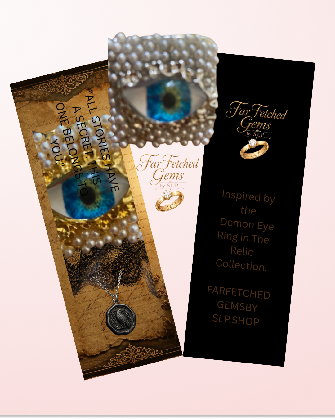 Demon Eye Gothic Bookmark — The Victorian Mystery | Digital Download