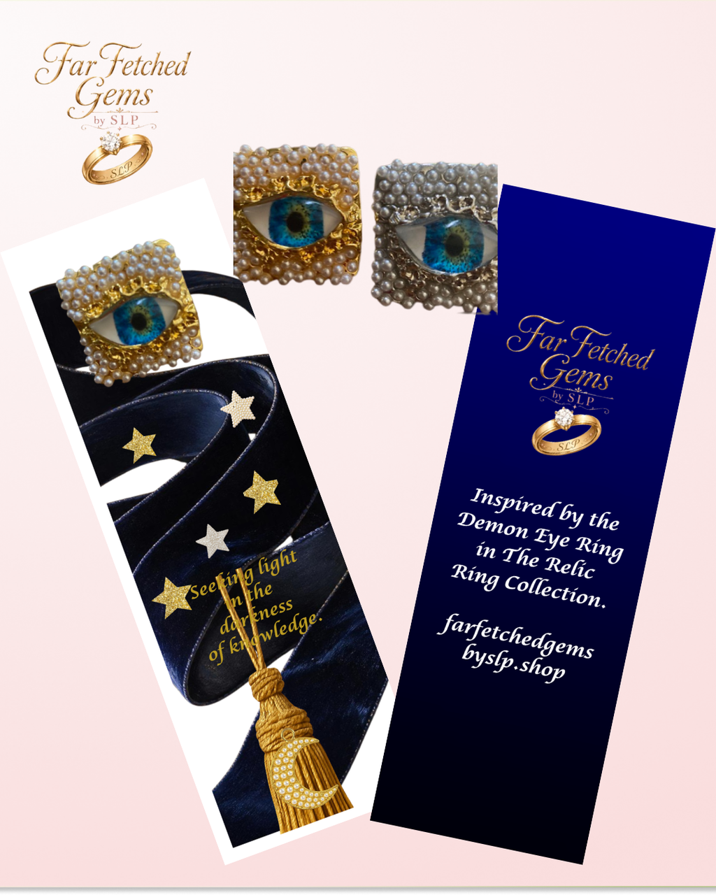 The Demon Eye Bookmarks Collection — 4 Gothic Printable Bookmarks | Digital Download