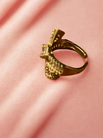 Far Fetched Gems SLP-Bronze Micro Pave-Knot Ring