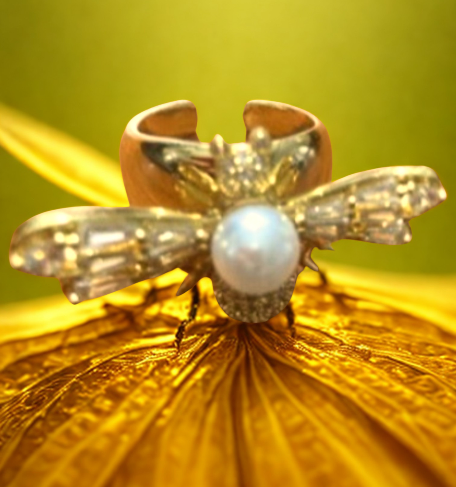 Far Fetched Gems SLP-Bee Ring-Copper and Gold Plated - Adults