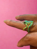 Far Fetched Gems-Frog Ring-Green and Blue-Zinc Alloy Plating-Female and Male