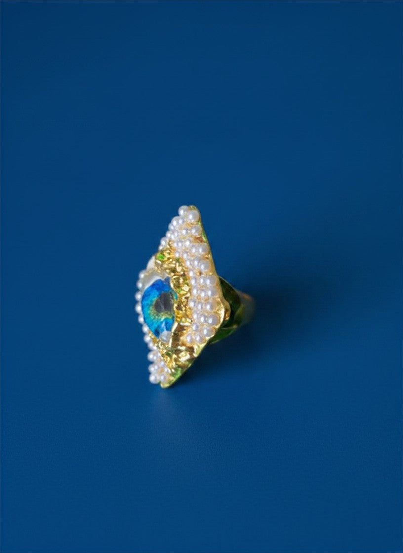 Far Fetched Gems SLP | Demon Eye Ring | French Luxury Vintage-Replica | Pearls | Adults