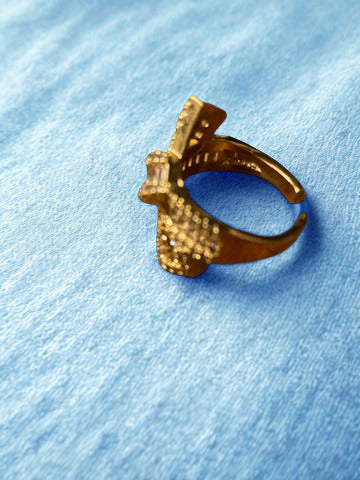 Far Fetched Gems by SLP-Micro Pave Pearl & Cubic Zirconia Knot Ring | Adults