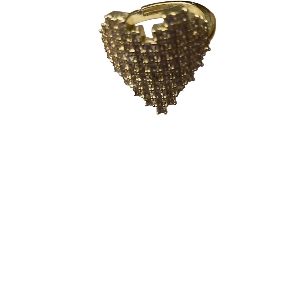 Far Fetched Gems SLP-Women's Multicolor-Heart Shaped-Copper Ring-Size 7
