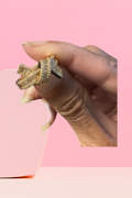 Far Fetched Gems SLP-Bronze Micro Pave-Knot Ring