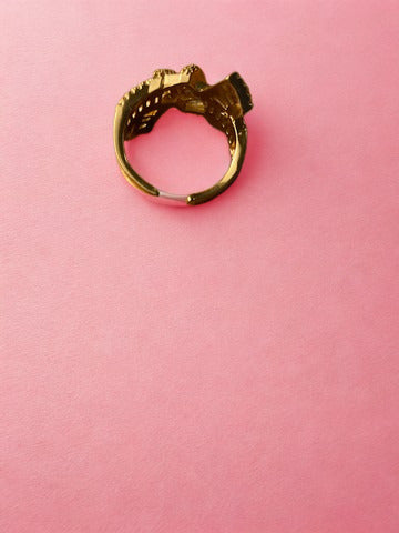 Far Fetched Gems SLP-Bronze Micro Pave-Knot Ring