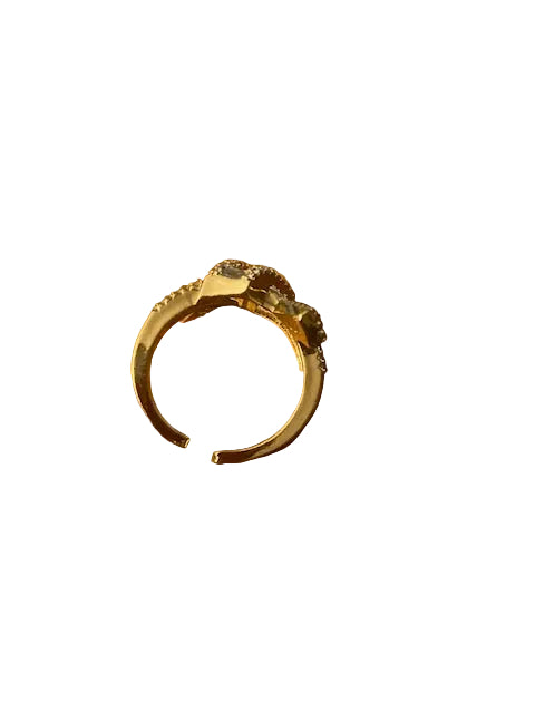 Far Fetched Gems by SLP-Micro Pave Pearl & Cubic Zirconia Knot Ring | Adults