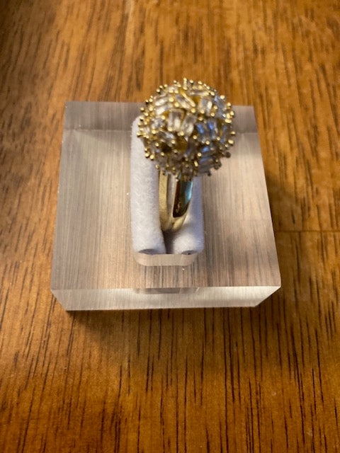 Far Fetched Gems Copper Dome Ring - Cubic Zirconia Multicolor - Size 6 - Women's