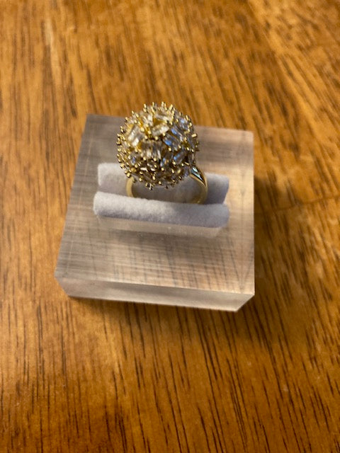 Far Fetched Gems Copper Dome Ring - Cubic Zirconia Multicolor - Size 6 - Women's