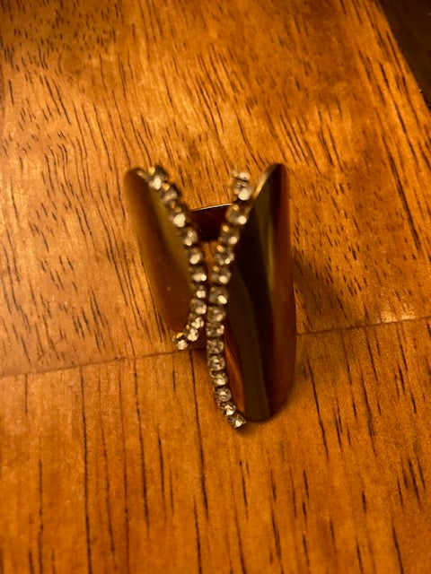 Far Fetched SLP-Geometric-Titanium-Gold Color  Ring