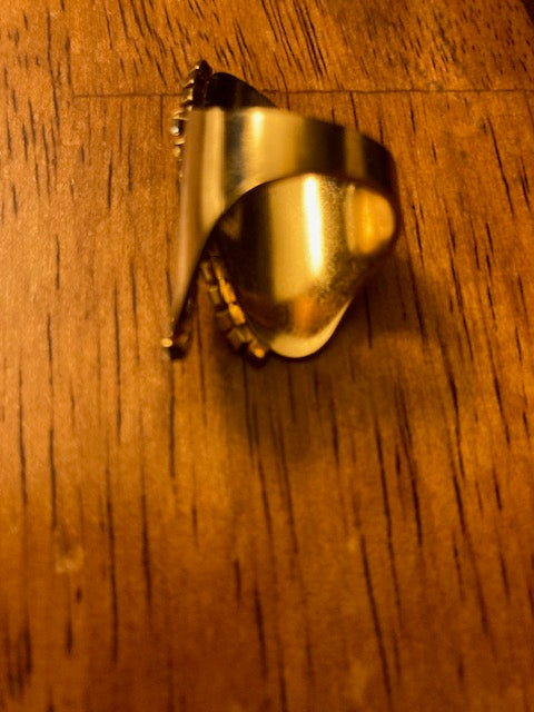 Far Fetched SLP-Geometric-Titanium-Gold Color  Ring