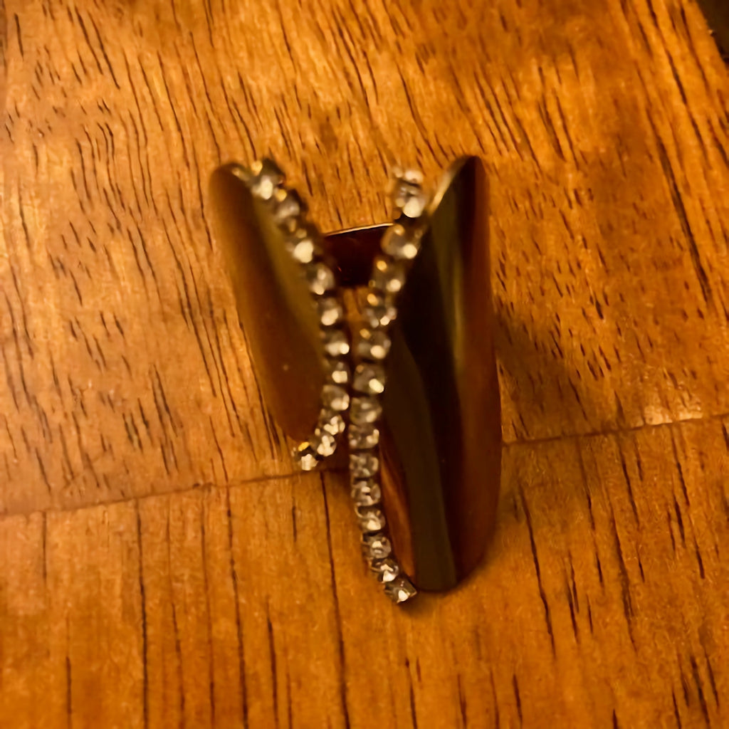 Far Fetched SLP-Geometric-Titanium-Gold Color  Ring