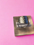 18K Stainless Steel Hammered Ring | Adjustable Band - Adults