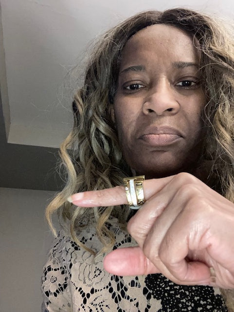 Far Fetched Gems SLP-Roman Numeral-Stainless Steel-and Rhinestone Unisex Ring