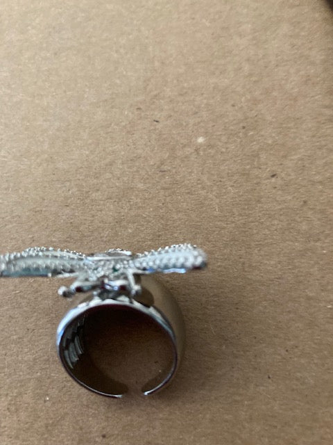 Far Fetched Gems SLP-Butterfly-Brass-Imitation Pearl Ring | Adults
