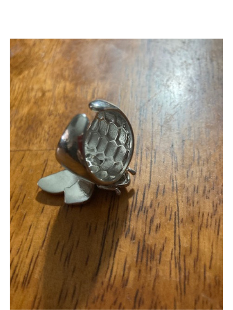 Far Fetched Gems SLP-Butterfly-Brass-Imitation Pearl-Ring