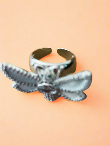 Far Fetched Gems SLP-Butterfly-Brass-Imitation Pearl Ring | Adults