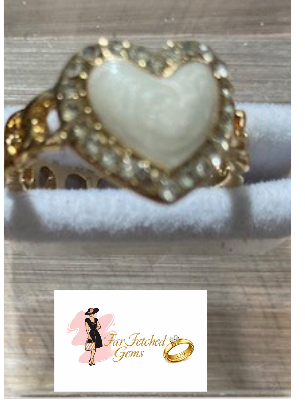 Far Fetched Gems-Heart Ring-Diamond Inlaid Design-Multiple Colors