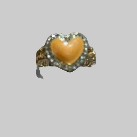 Far Fetched Gems-Heart Ring-Diamond Inlaid Design-Multiple Colors