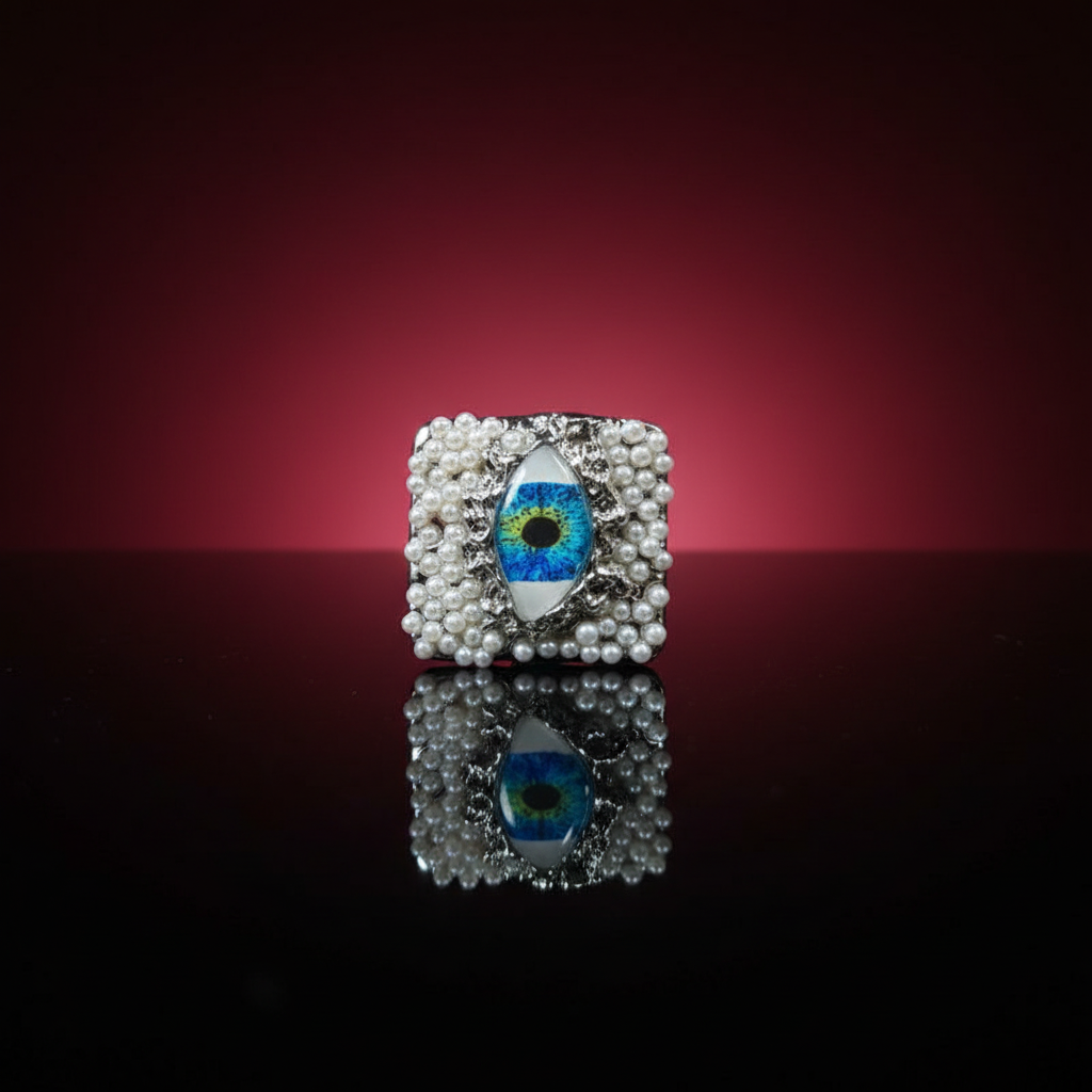 Far Fetched Gems SL-| Demon Eye Ring | French Luxury Vintage-Replica | Pearls | Adults