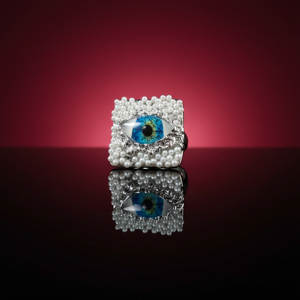 Far Fetched Gems SL-| Demon Eye Ring | French Luxury Vintage-Replica | Pearls | Adults