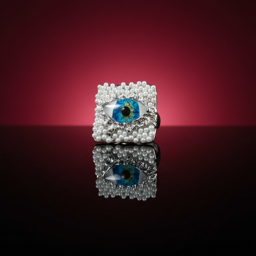 Far Fetched Gems SLP | Demon Eye Ring | French Luxury Vintage-Replica | Pearls | Adults