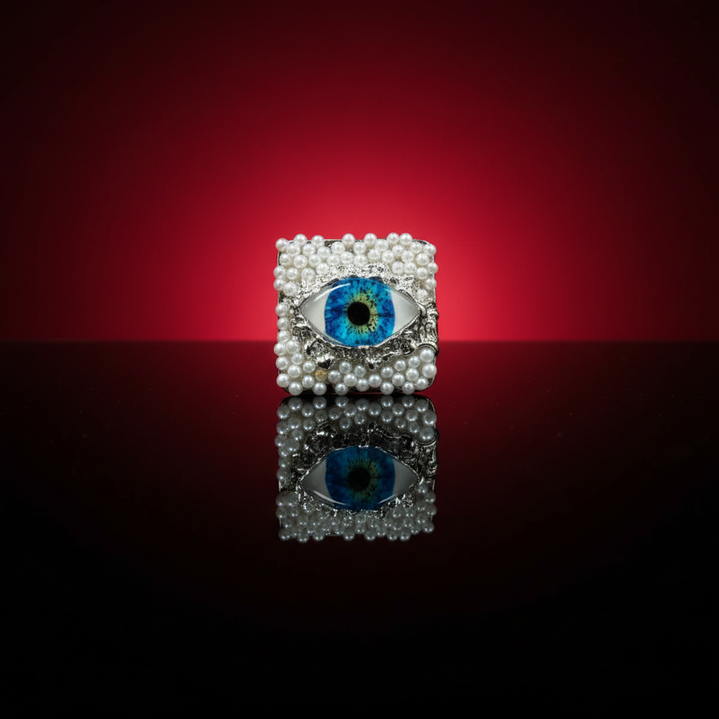 Far Fetched Gems SL-| Demon Eye Ring | French Luxury Vintage-Replica | Pearls | Adults