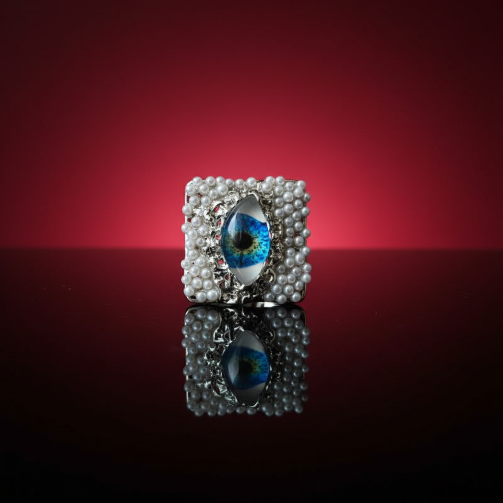 Far Fetched Gems SL-| Demon Eye Ring | French Luxury Vintage-Replica | Pearls | Adults