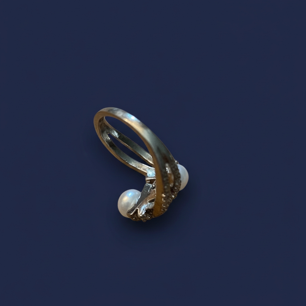 Butterfly Knot Ring IV - Navy Background