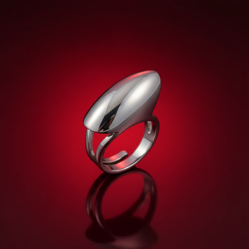 OvalRingIII ruby red